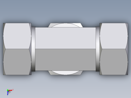 卡套式工业通用硬管接头EO_Assembled_adjustable_standpipe_branch_tee_EVT38SR71俯视缩略图