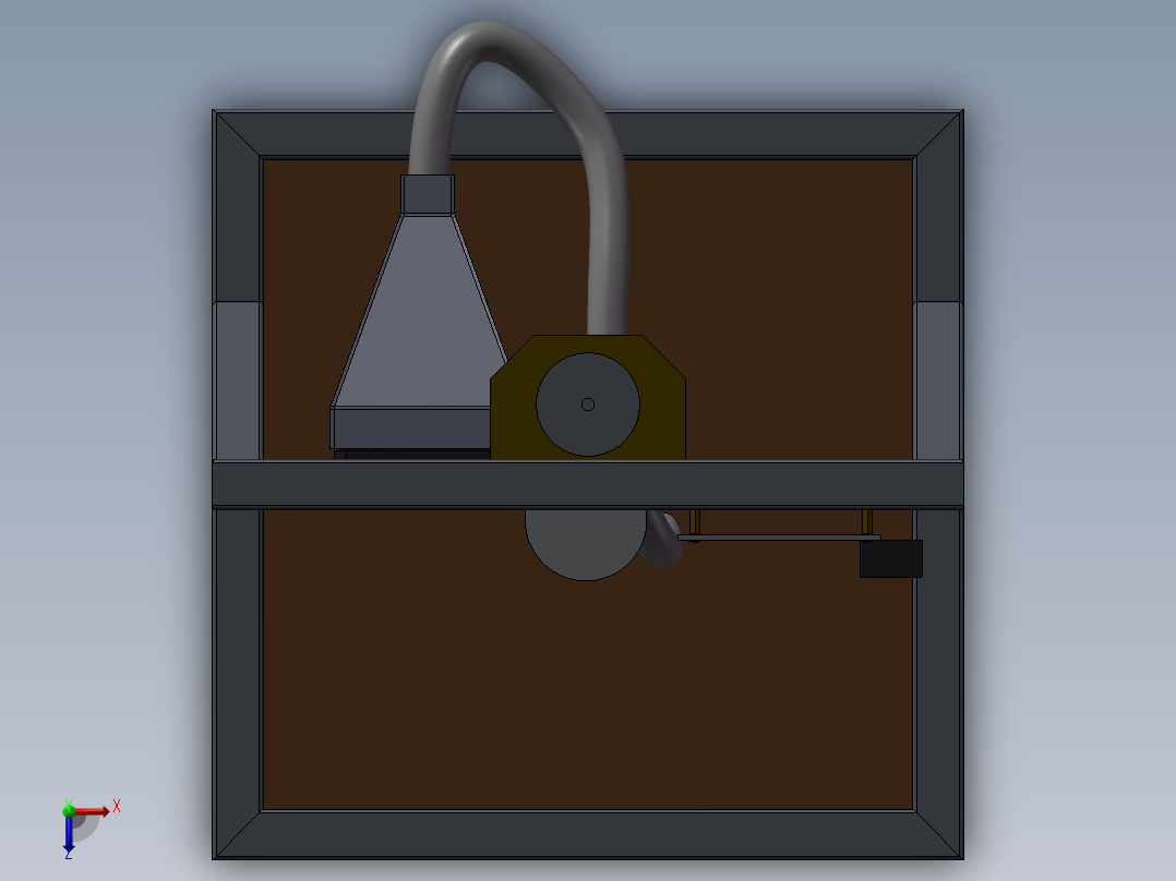 PCB钻孔机俯视图