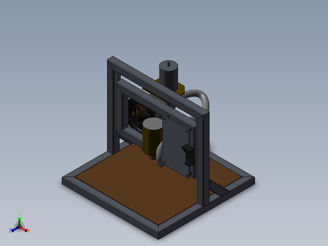 PCB钻孔机正等轴测图