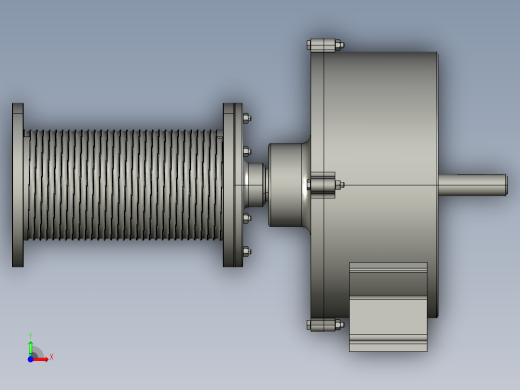 绞车滚筒负载150KG--stp前视缩略图