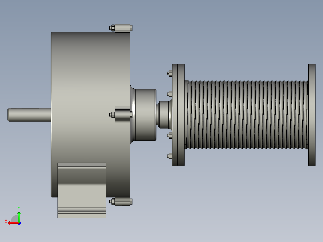 绞车滚筒负载150KG--stp后视图