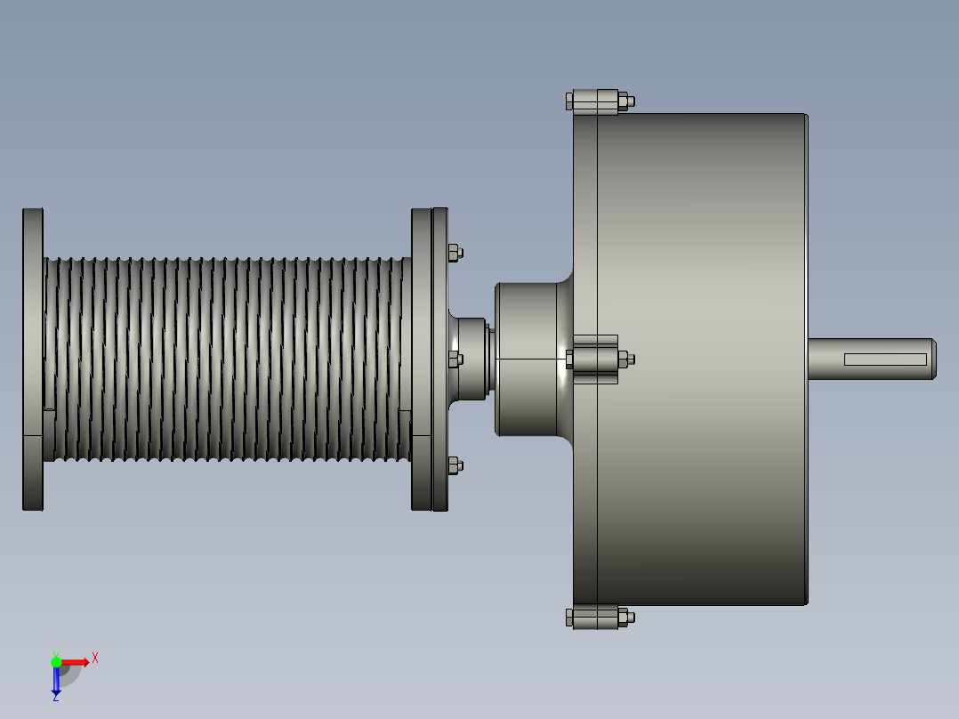 绞车滚筒负载150KG--stp俯视图