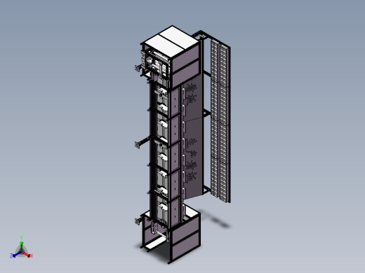 双层倍速链流水线3D模型 非标自动化机械三维