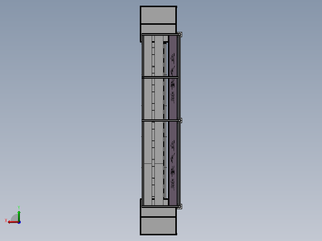 双层倍速链流水线3D模型 非标自动化机械三维后视图