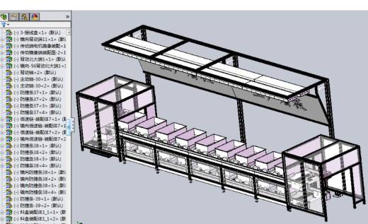 双层倍速链流水线3D模型 非标自动化机械三维缩略图