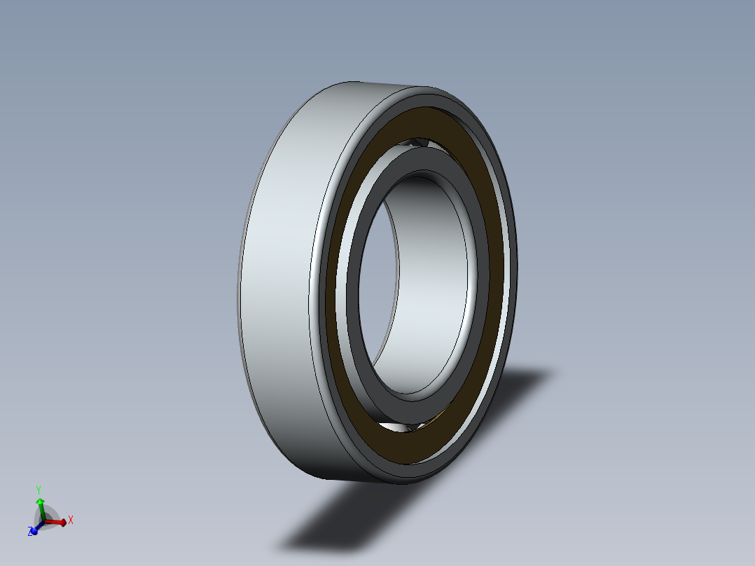 GB／T276-94深沟球轴承6006-2Z主视图