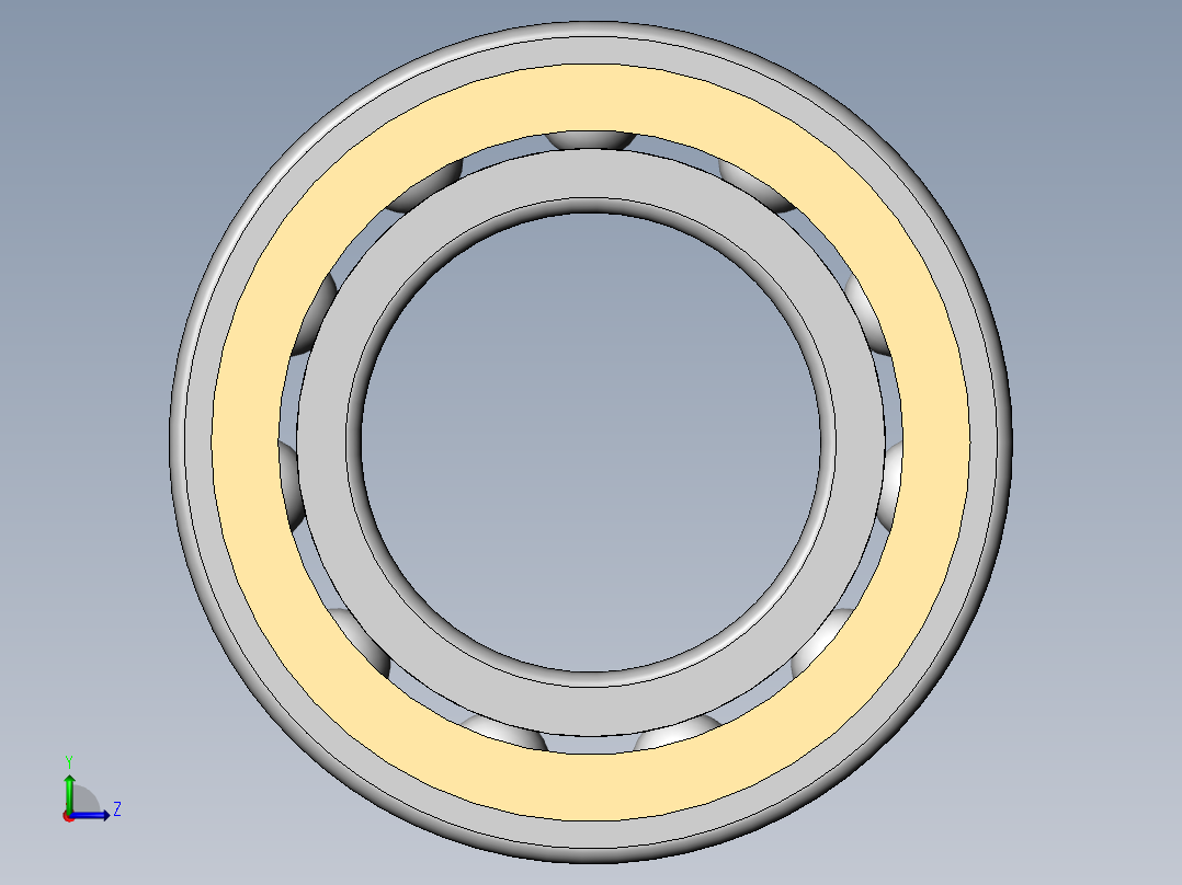 GB／T276-94深沟球轴承6006-2Z左视图