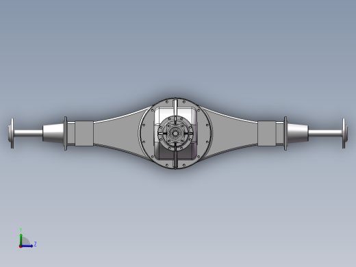 中型汽车驱动系统设计及仿真分析【双级主减速器驱动桥】【三维+二维+说明】左视缩略图