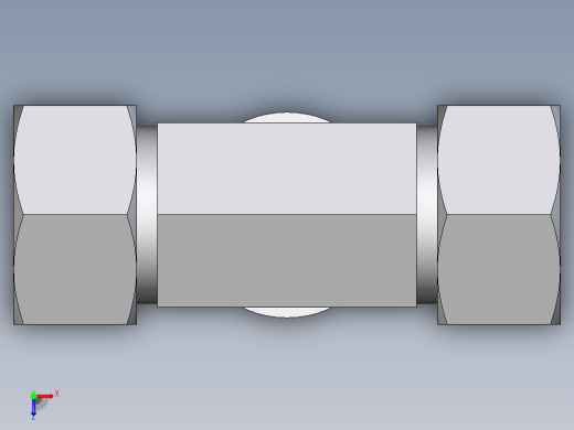 卡套式工业通用硬管接头EO_Adjustable_locknut_branch_tee_TEE18LRCF俯视缩略图