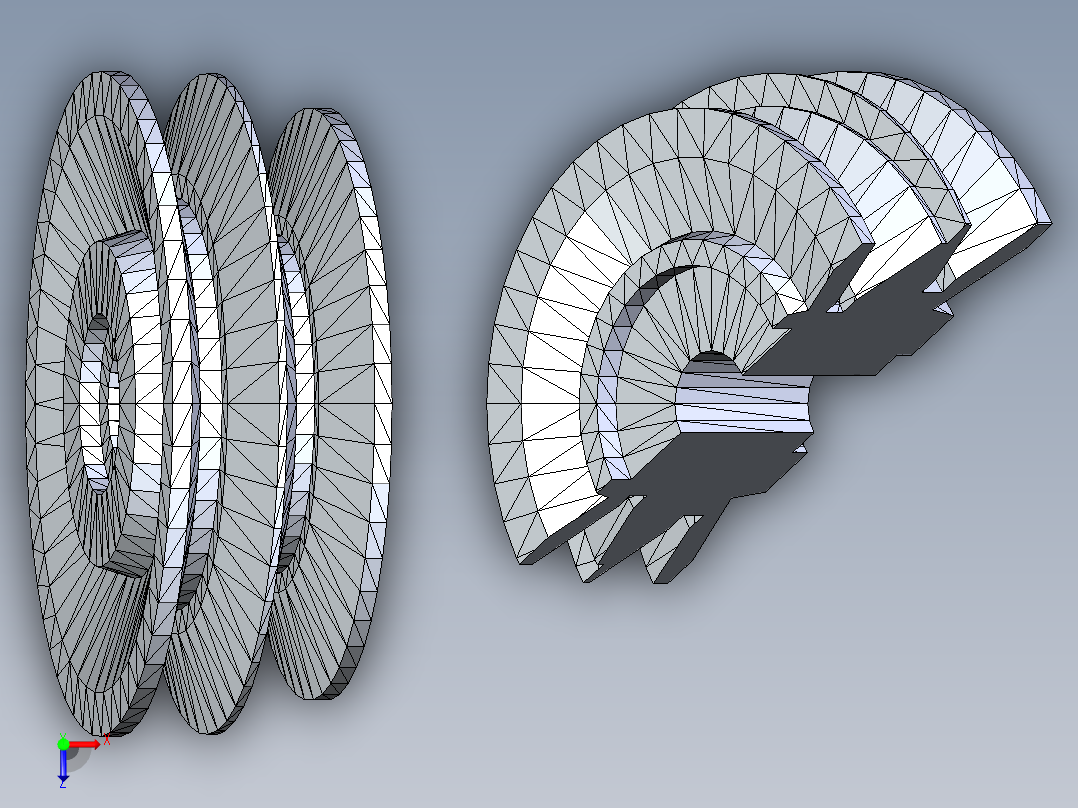 中间轮 3俯视图