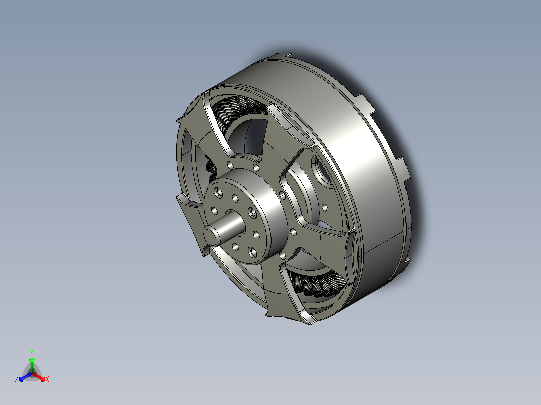 电机2正等轴测图