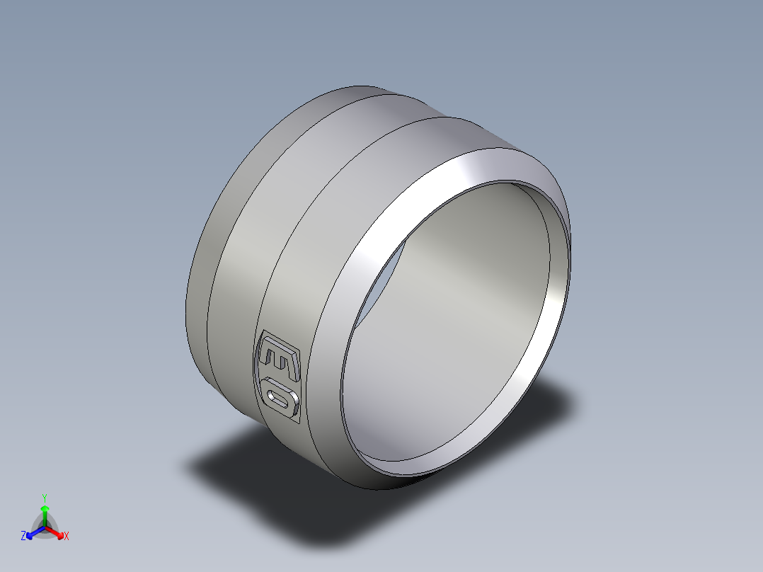 卡套式工业通用硬管接头EO_Progressive_ring_DPR14S71X正等轴测图