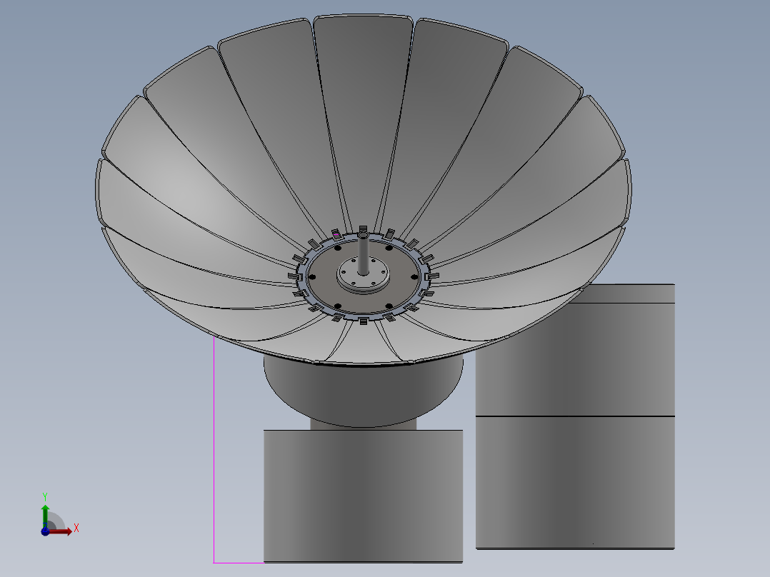雷达接收器设计模型前视图