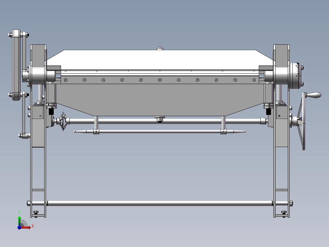 钣金折弯机 (2)前视图