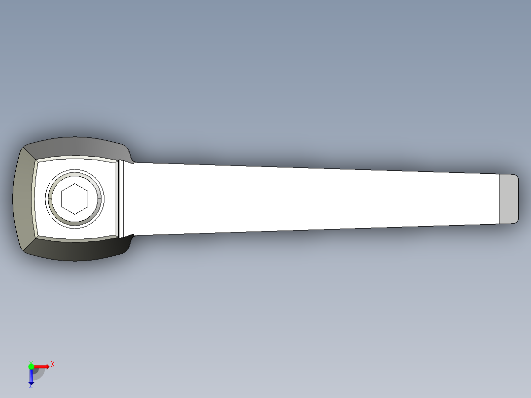 調整式把手(塑膠)MR.P-3D多系列多零件图纸模型俯视图