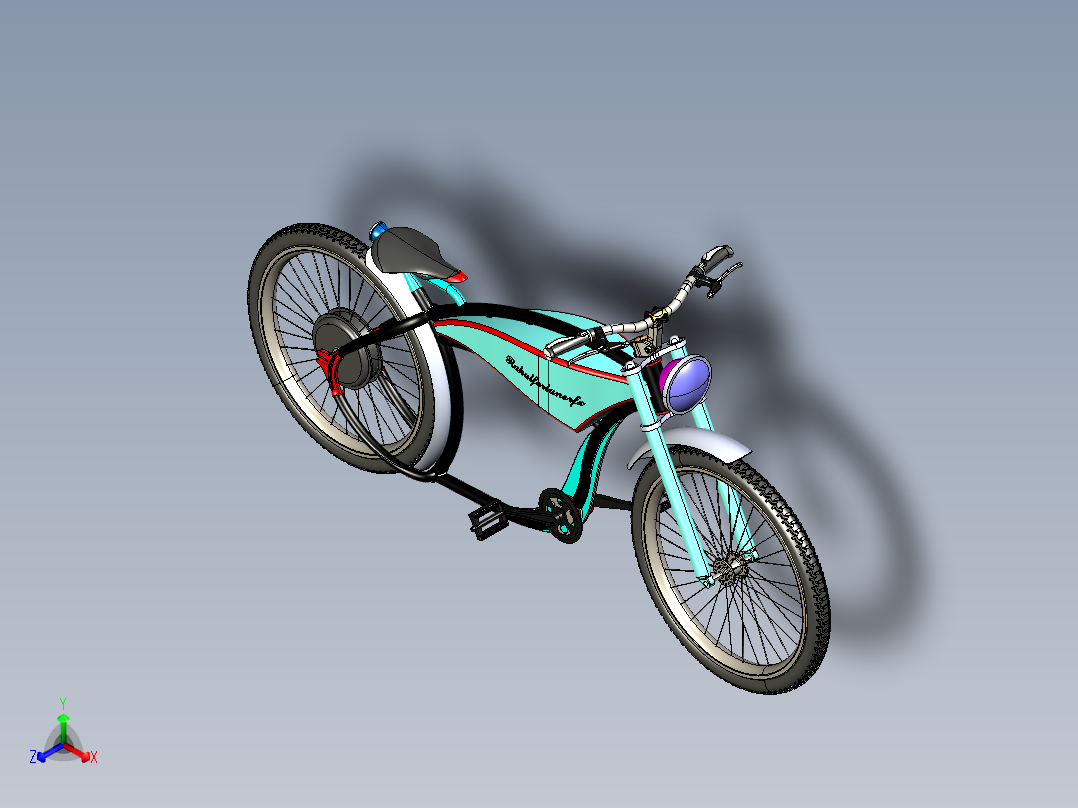 电动自行车-7-igs正等轴测图