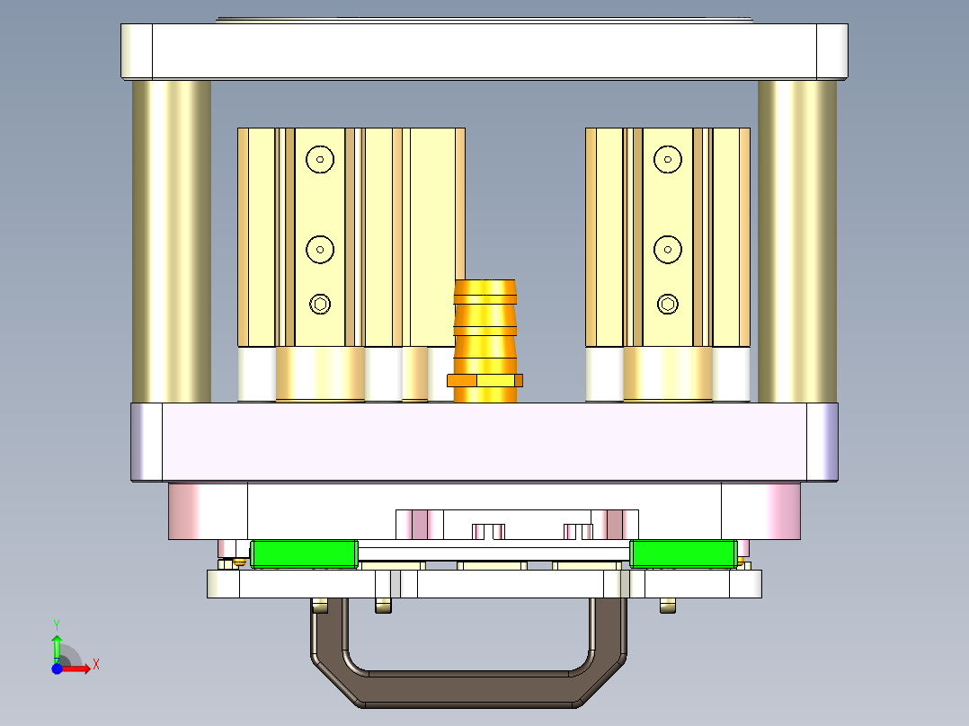 R3-笔记本CNC工装夹具三维模型CNC6-1204前视图