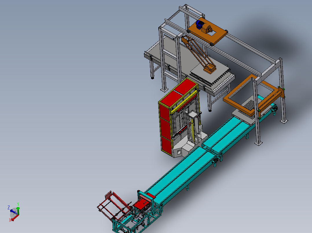 木板自动加工生产线sw17可编辑