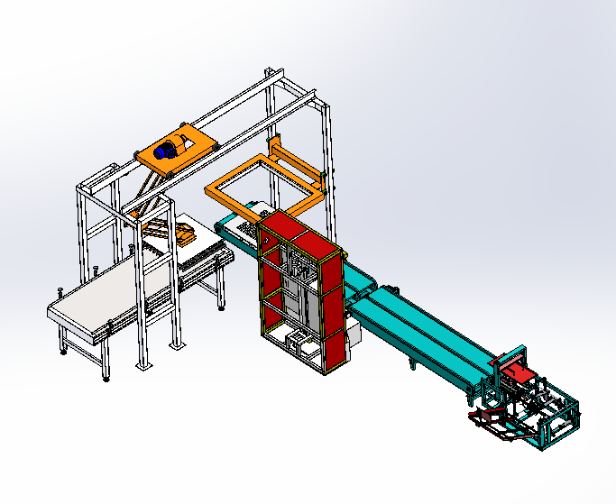 木板自动加工生产线sw17可编辑