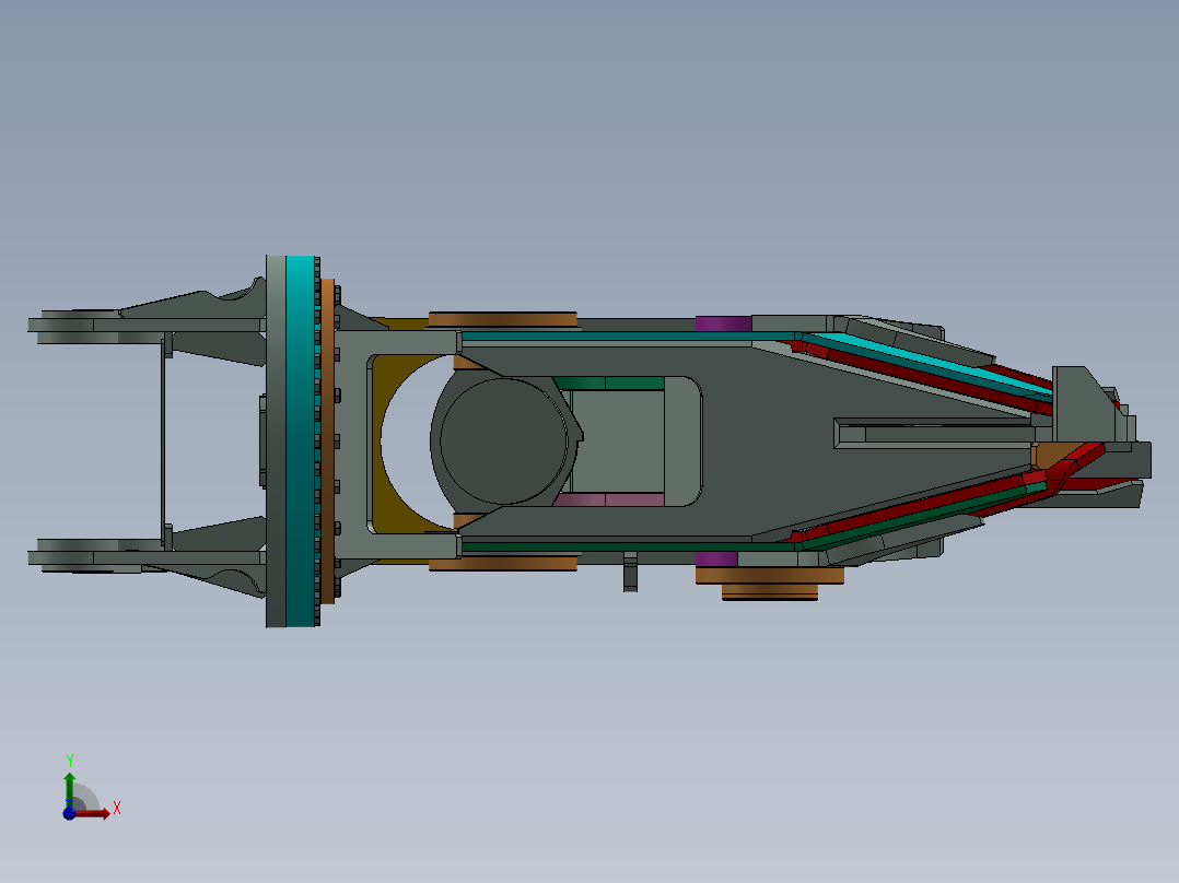 30T单缸单轴液压剪前视图