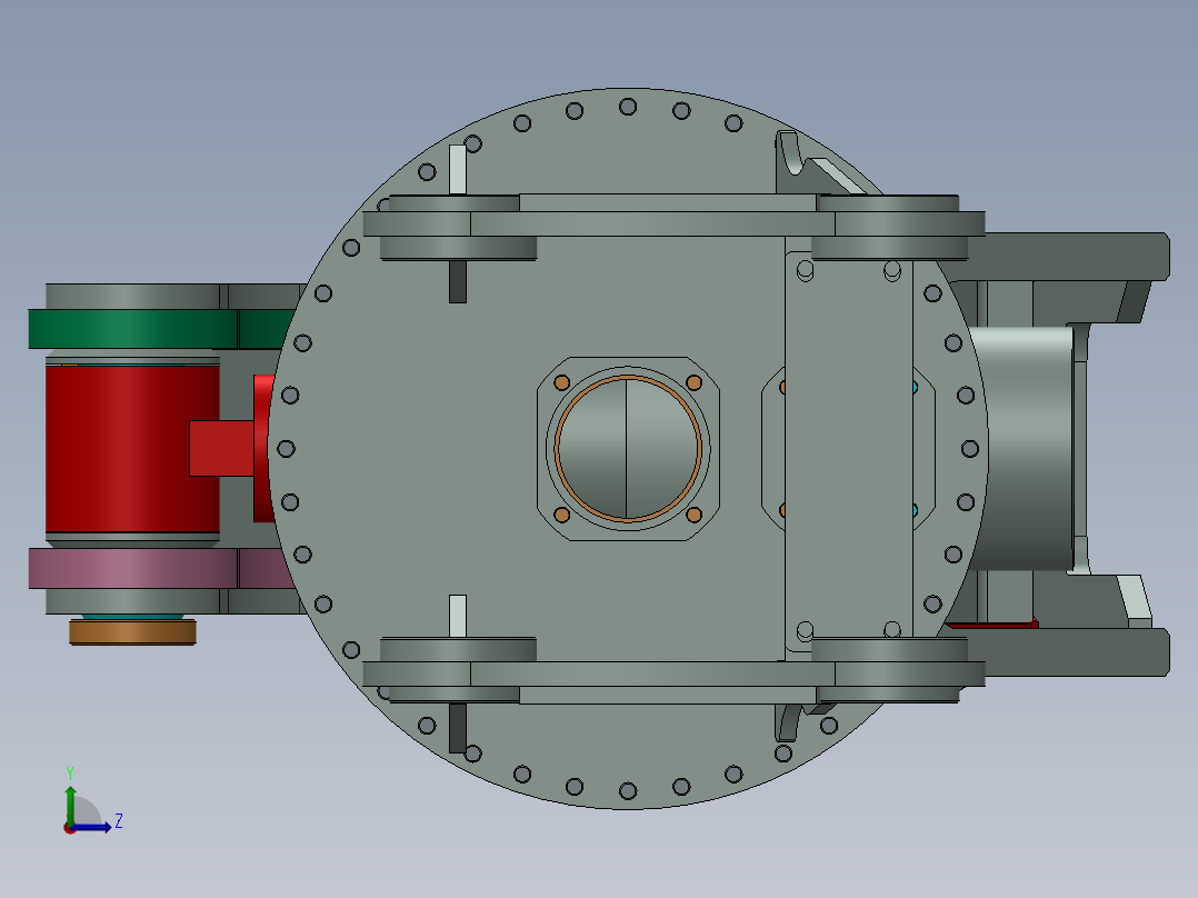 30T单缸单轴液压剪左视图
