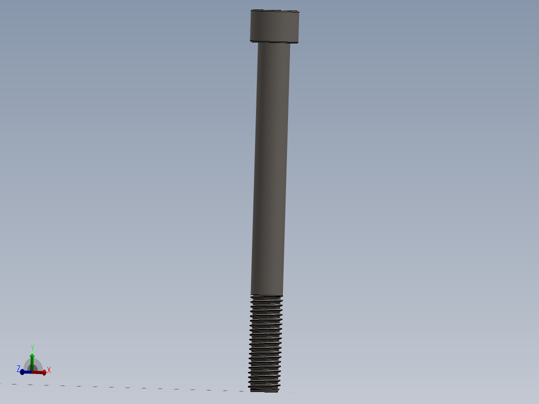Screw_DIN_912_M12x130_A2.SLDPRT公制内六角螺钉主视图