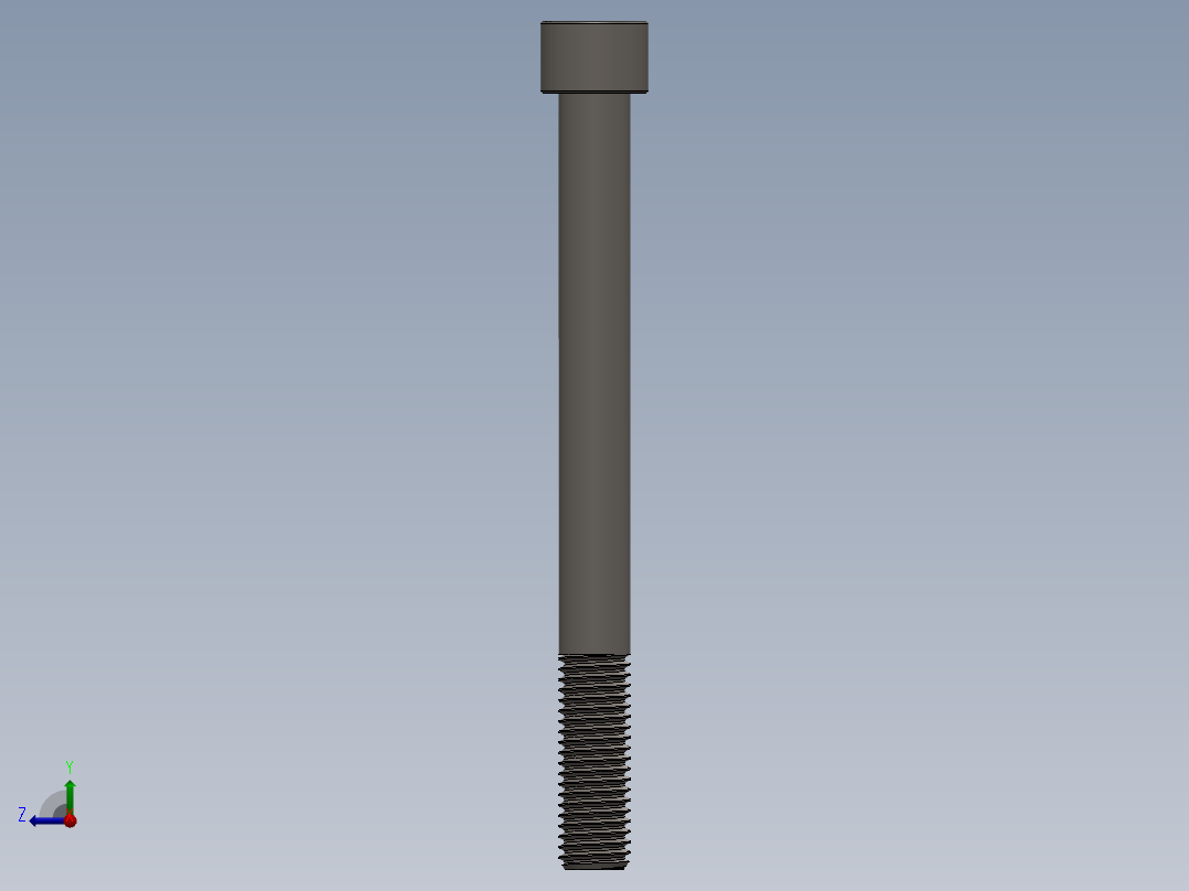Screw_DIN_912_M12x130_A2.SLDPRT公制内六角螺钉右视图