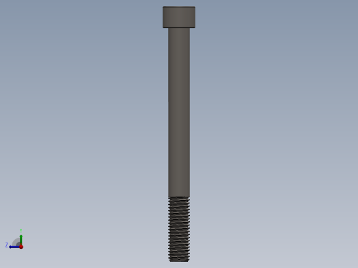 Screw_DIN_912_M12x130_A2.SLDPRT公制内六角螺钉右视缩略图