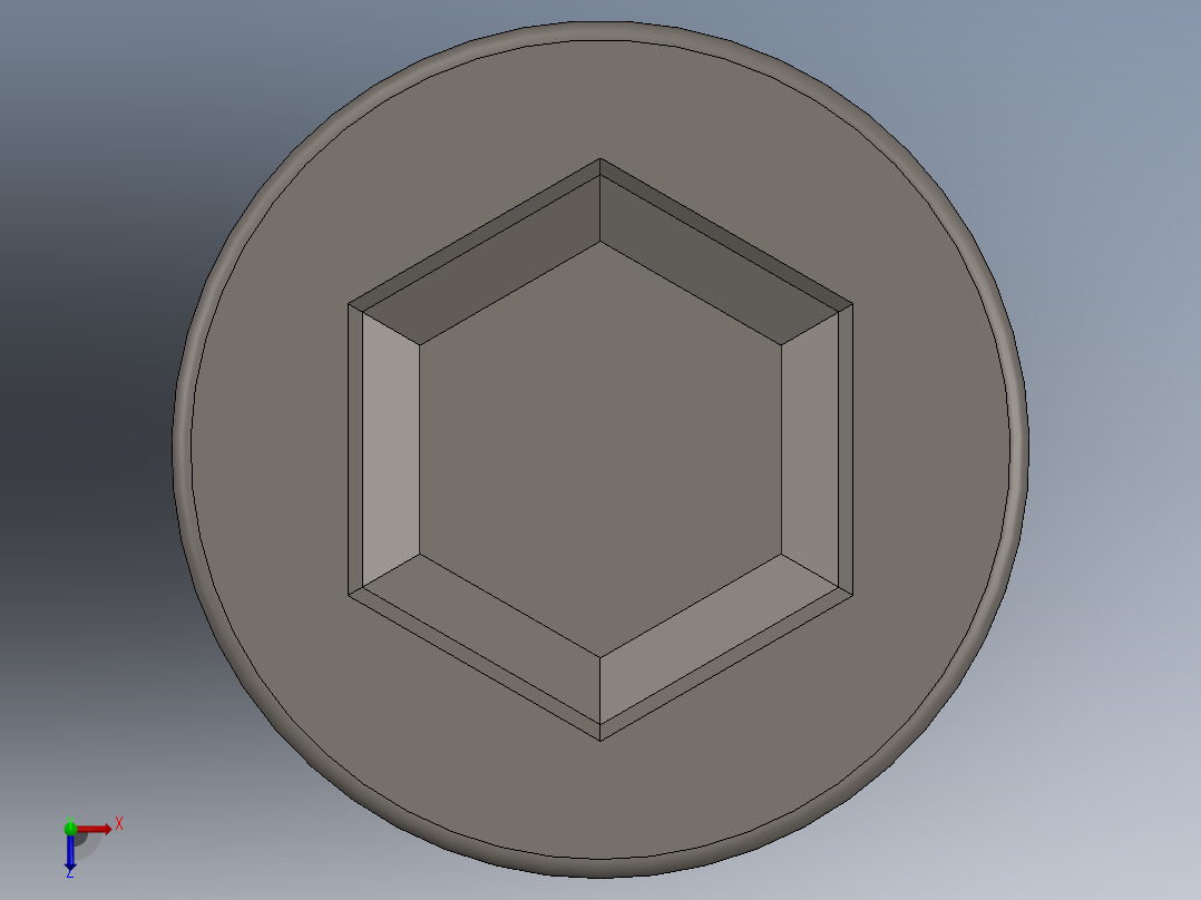 Screw_DIN_912_M12x130_A2.SLDPRT公制内六角螺钉俯视图