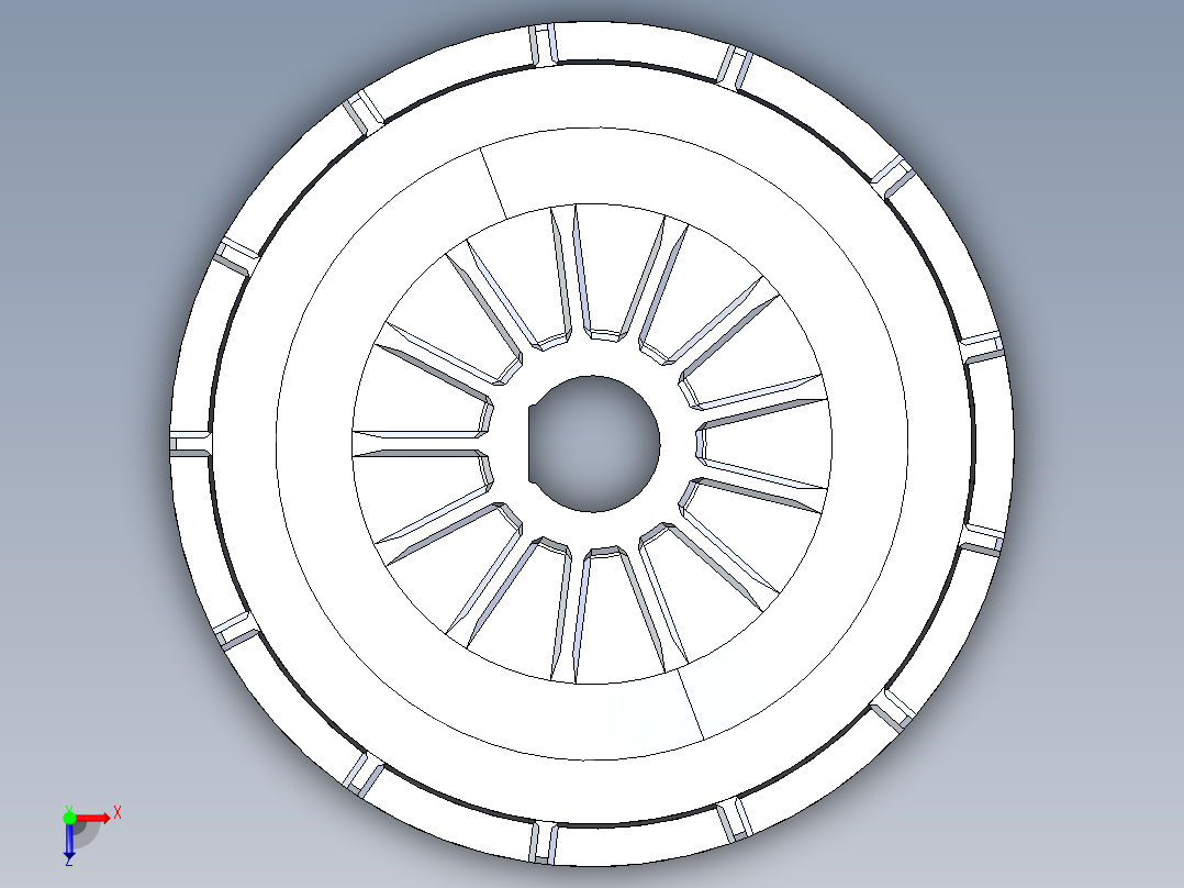 WEG NEMA56OS 6184.8444 电机风扇俯视图