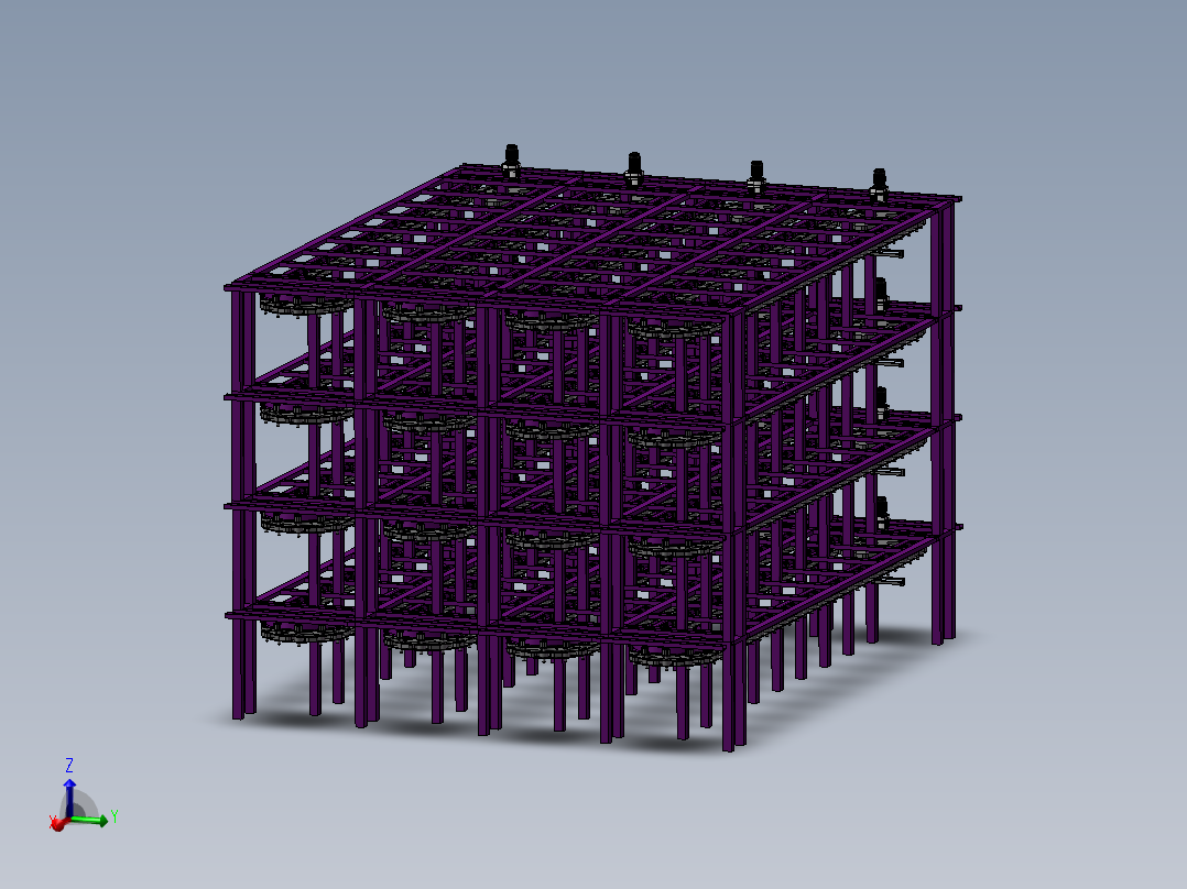 货架、旋转链条输送机