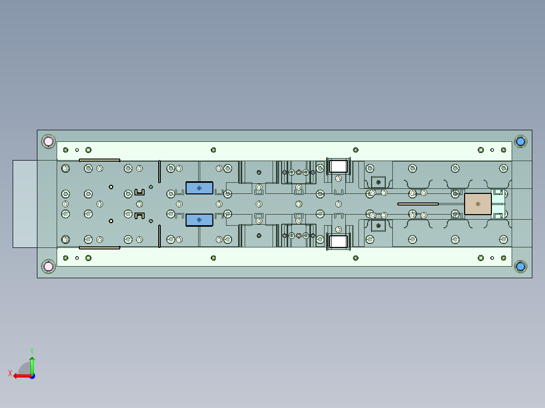 2430--汽车座椅靠背固定板级进模设计 1679255后视图