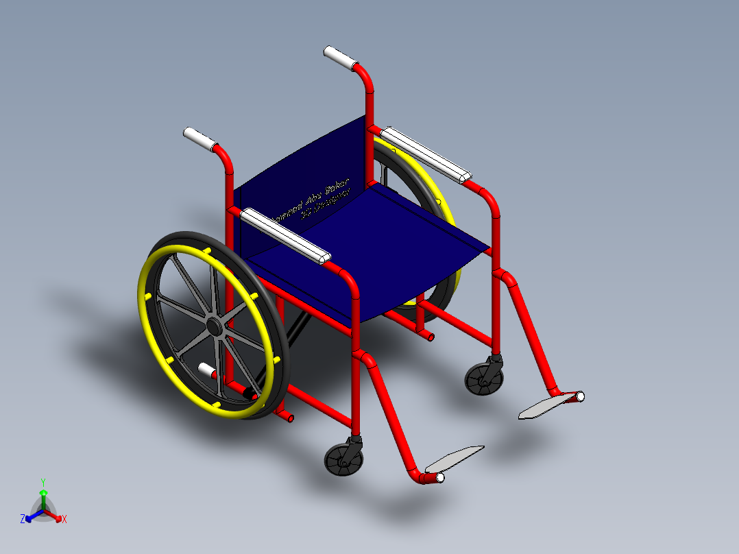轮椅(27)正等轴测图