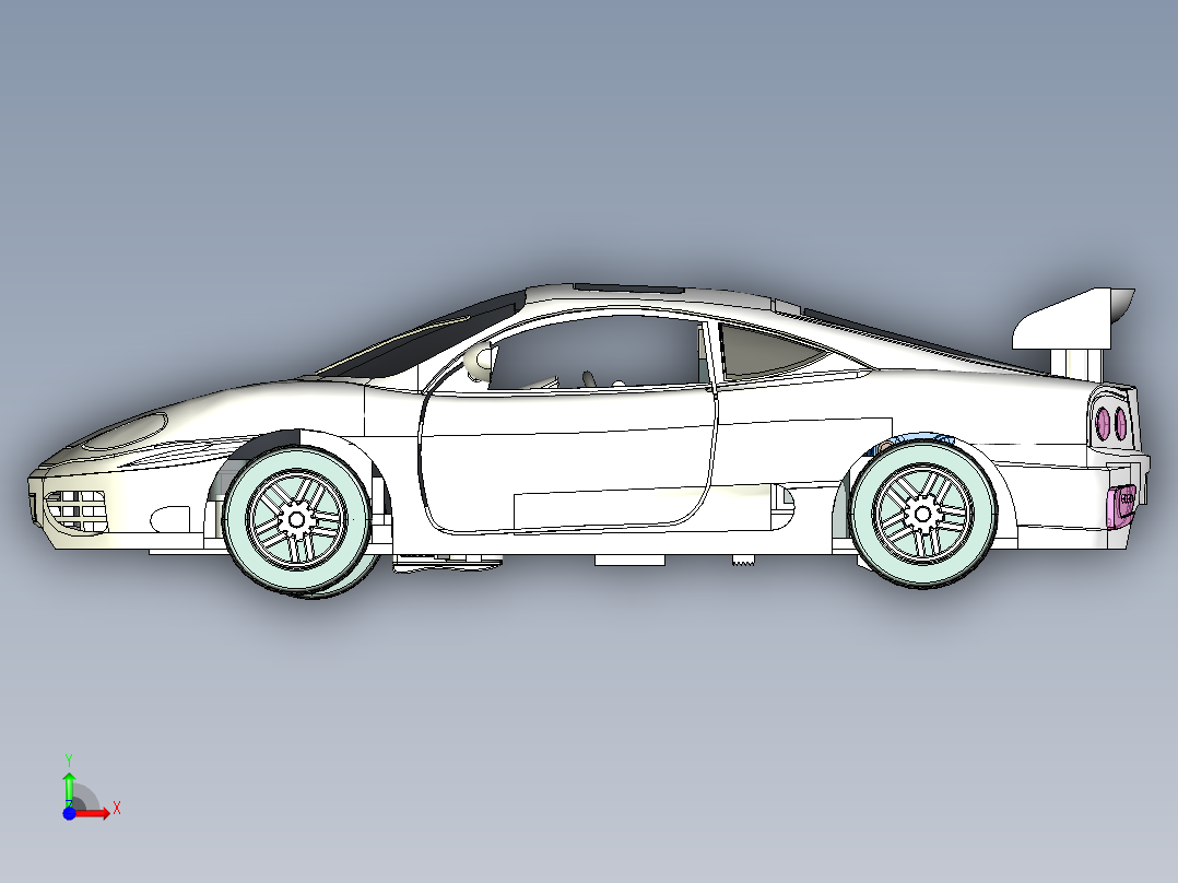 双门轿跑车（电动版）前视图
