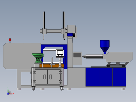 注塑机螺母埋入机构前视缩略图