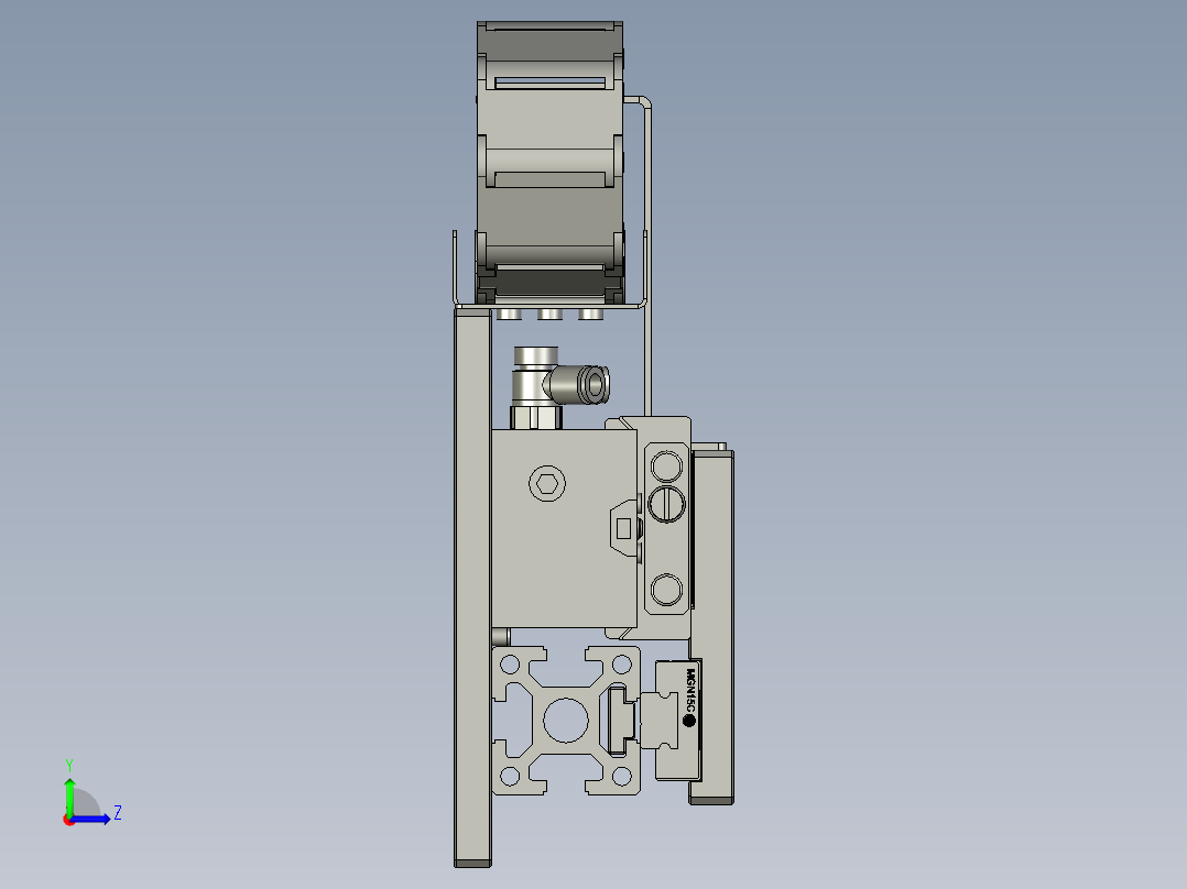 BBBB-X200-Z100移载机械手X模组左视图