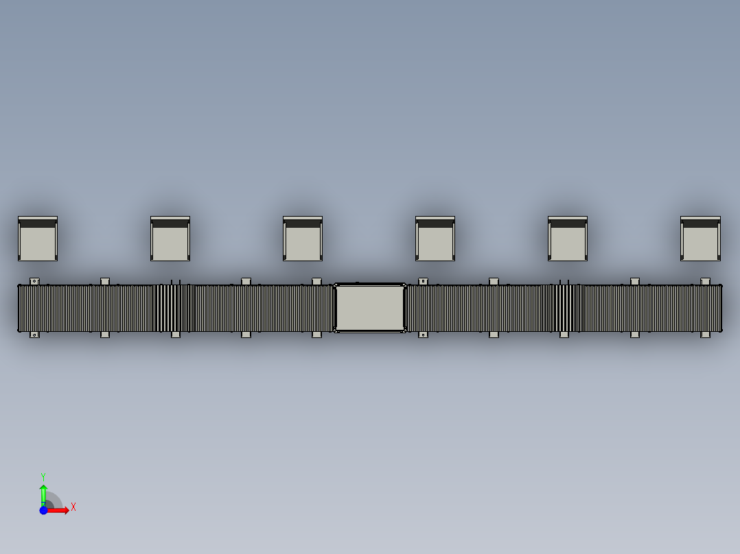 并行机模型的冲压线前视图