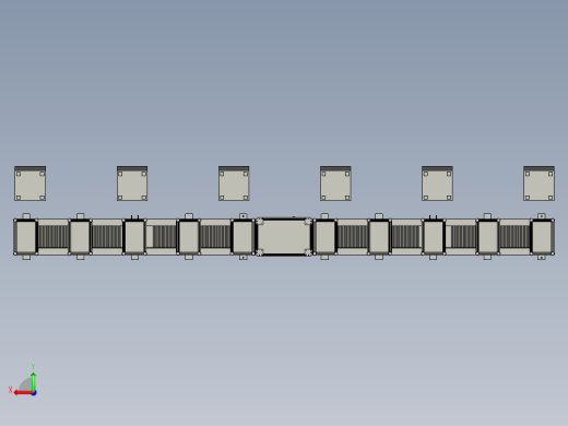 并行机模型的冲压线后视缩略图