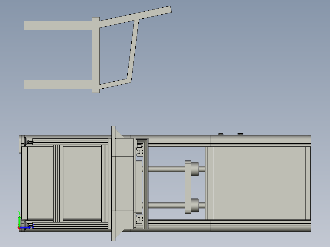 并行机模型的冲压线左视图