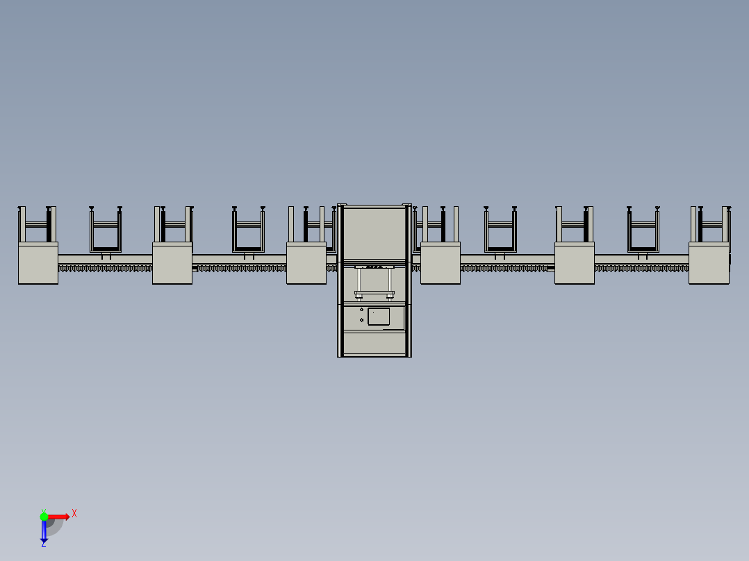 并行机模型的冲压线俯视图