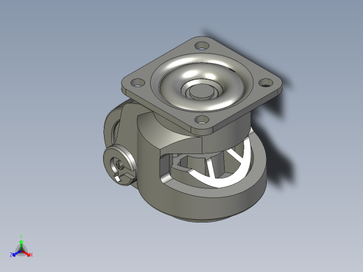 C-FMJ120-N福马脚轮正等轴测缩略图