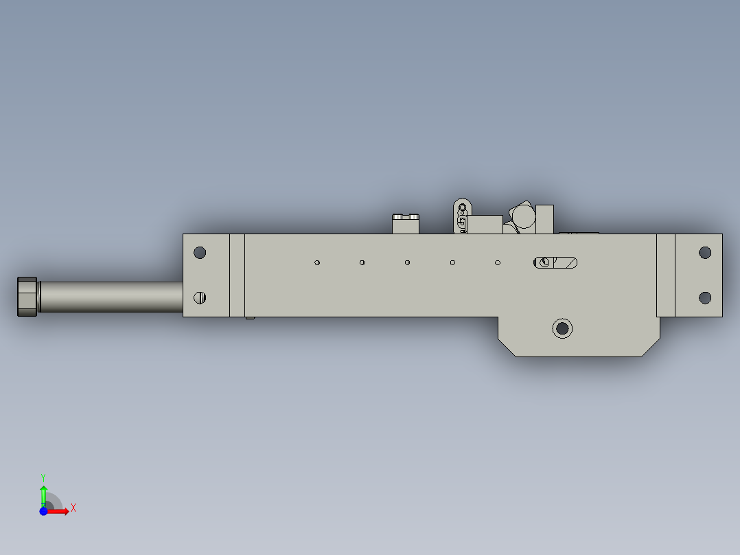 联机整形接料部件前视图