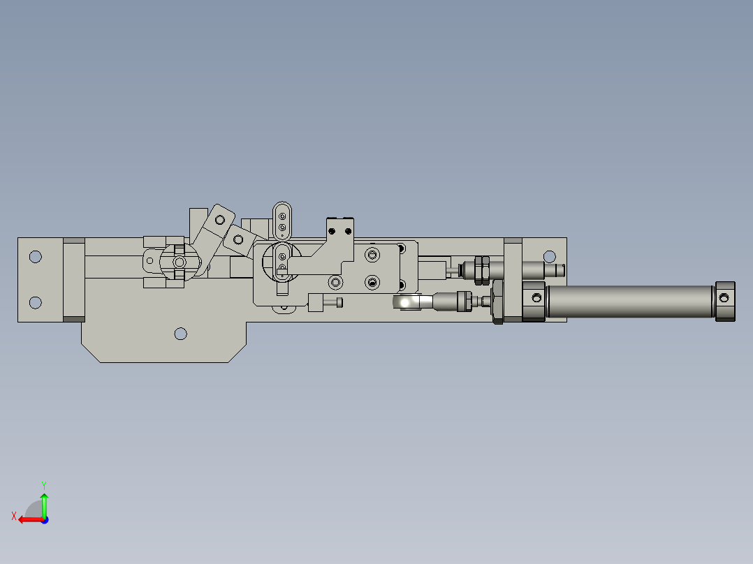联机整形接料部件后视图