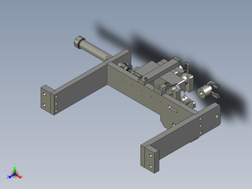 联机整形接料部件正等轴测缩略图