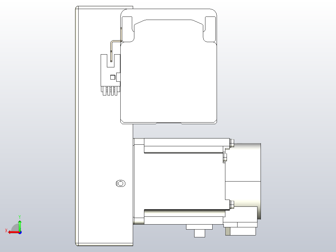 皮带直线轴半封闭可选导轨TPA-HNB-65S-90-L850-RP-Y-P20-N3后视图