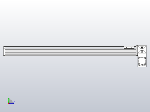 皮带直线轴半封闭可选导轨TPA-HNB-65S-90-L850-RP-Y-P20-N3左视缩略图