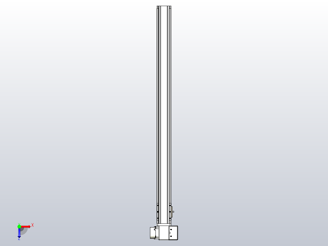 皮带直线轴半封闭可选导轨TPA-HNB-65S-90-L850-RP-Y-P20-N3俯视图