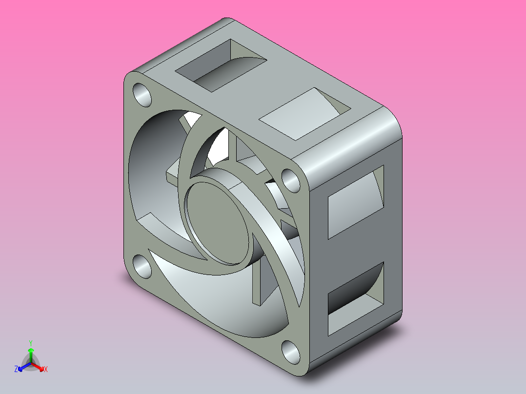风机(1)正等轴测图