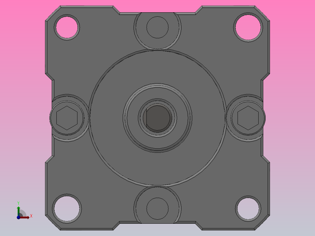 CRBU2系列叶片式摆动气缸(基本型)[CRBU2W10-90SEZ]前视图