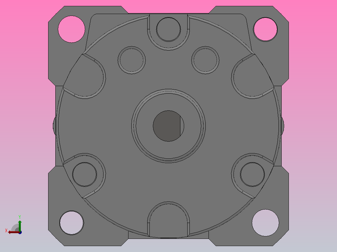 CRBU2系列叶片式摆动气缸(基本型)[CRBU2W10-90SEZ]后视图